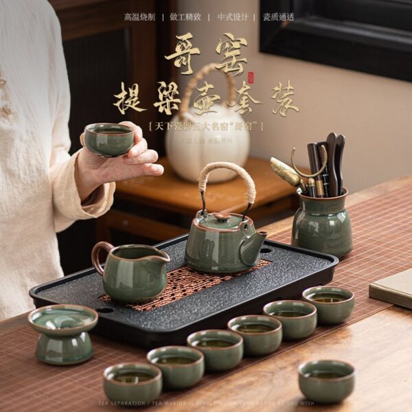 High-end light luxury celadon set